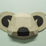 Papercraft de coala em origami 3D