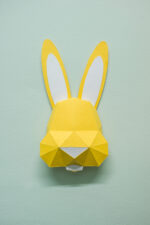 Papercraft baby rabbit in 3D origami