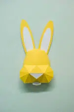 Bébé lapin en papercraft 3D - modèle PDF à imprimer pour enfants