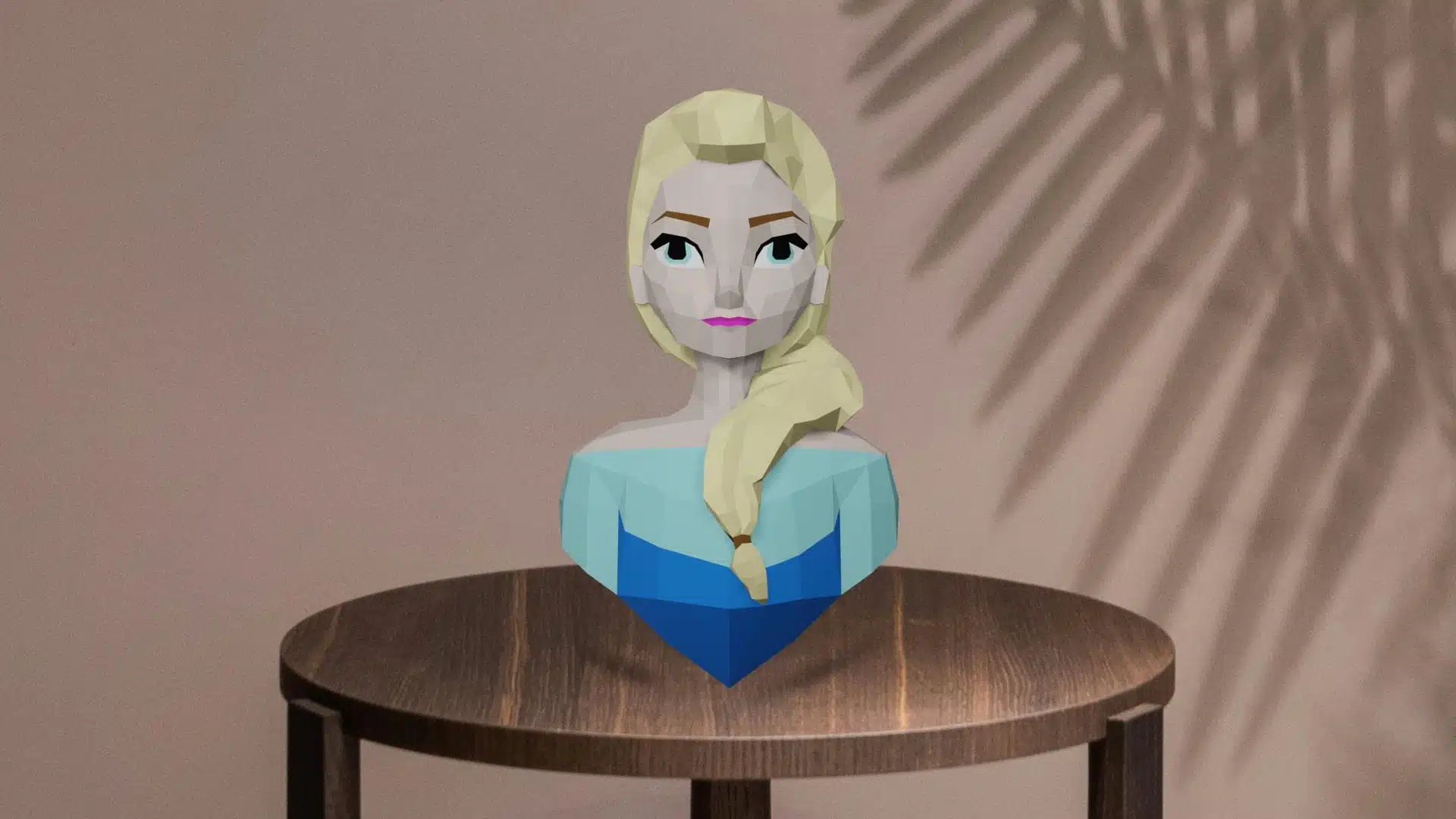Elsa van Frozen in papercraft 3D, weergave 5