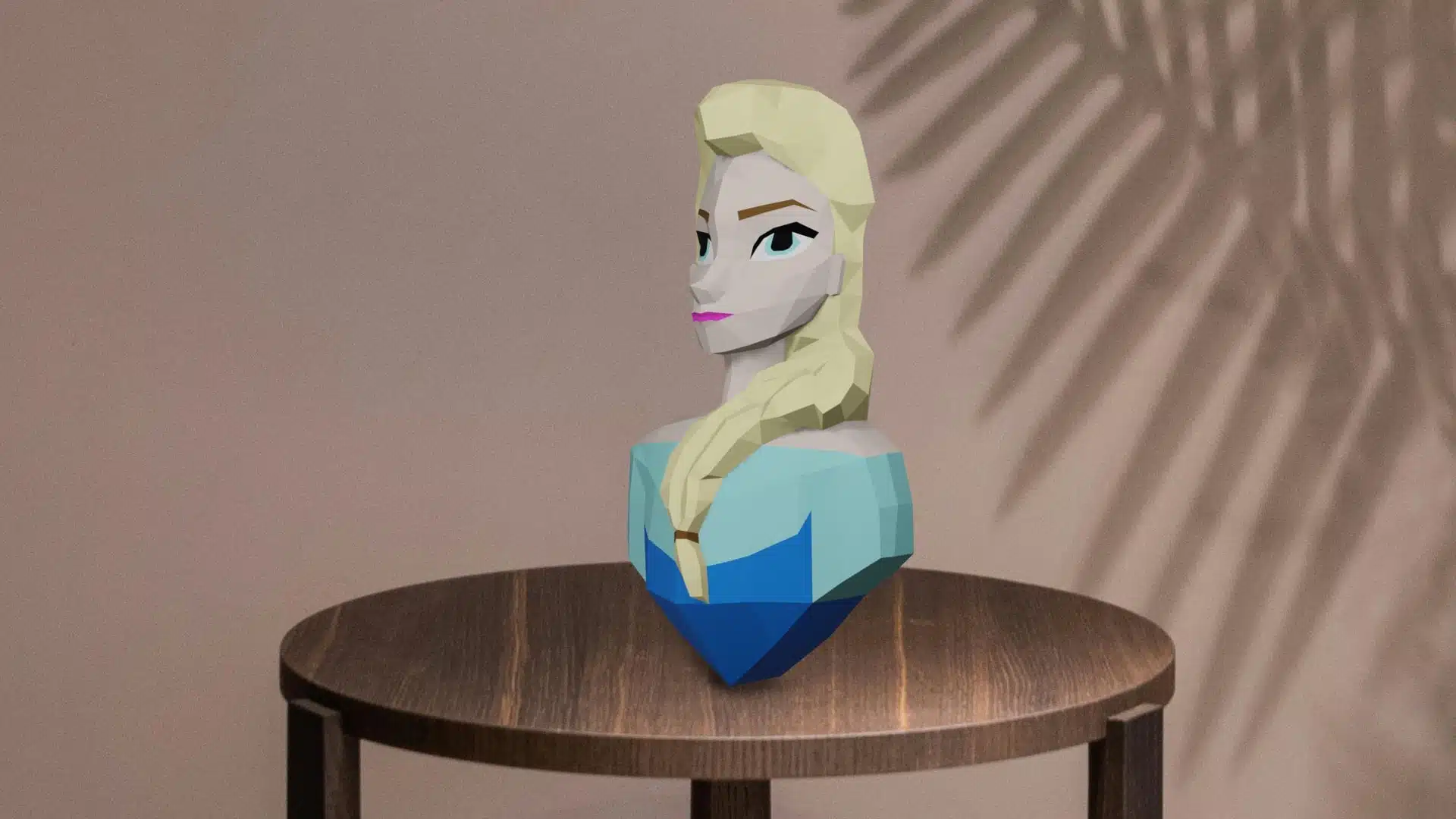 Elsa van Frozen in papercraft 3D, weergave 4