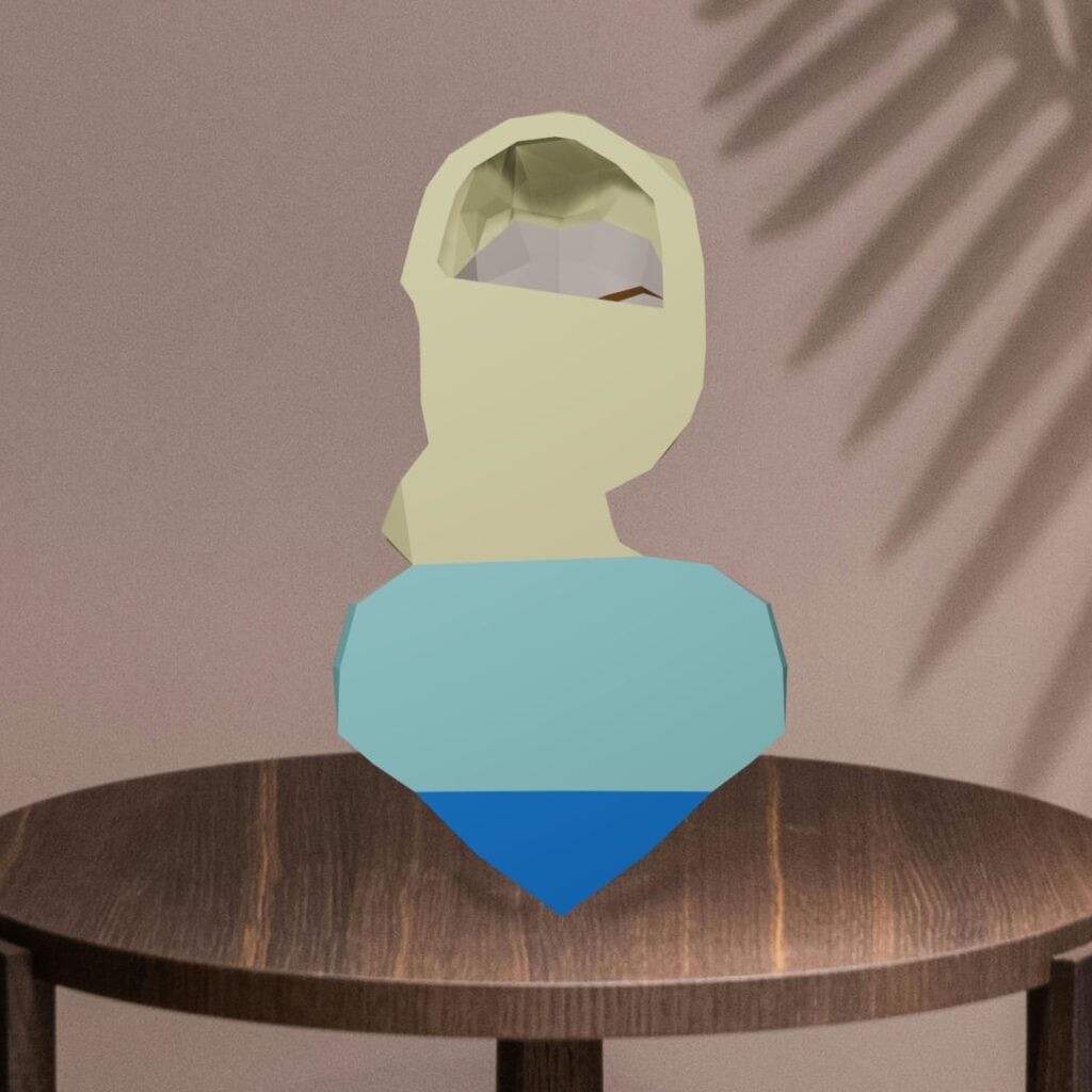 Papercraft Elsa from Frozen in 3D origami