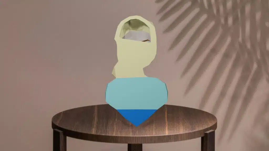 Elsa van Frozen in papercraft 3D, weergave 2