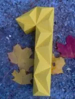 Chiffre 1 en papercraft 3D - modèle PDF à imprimer pour anniversaire et déco festive