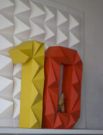 Papercraft number one in 3D origami