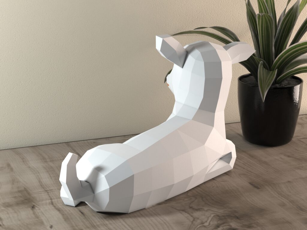 Cordeiro em papercraft 3D PDF para download