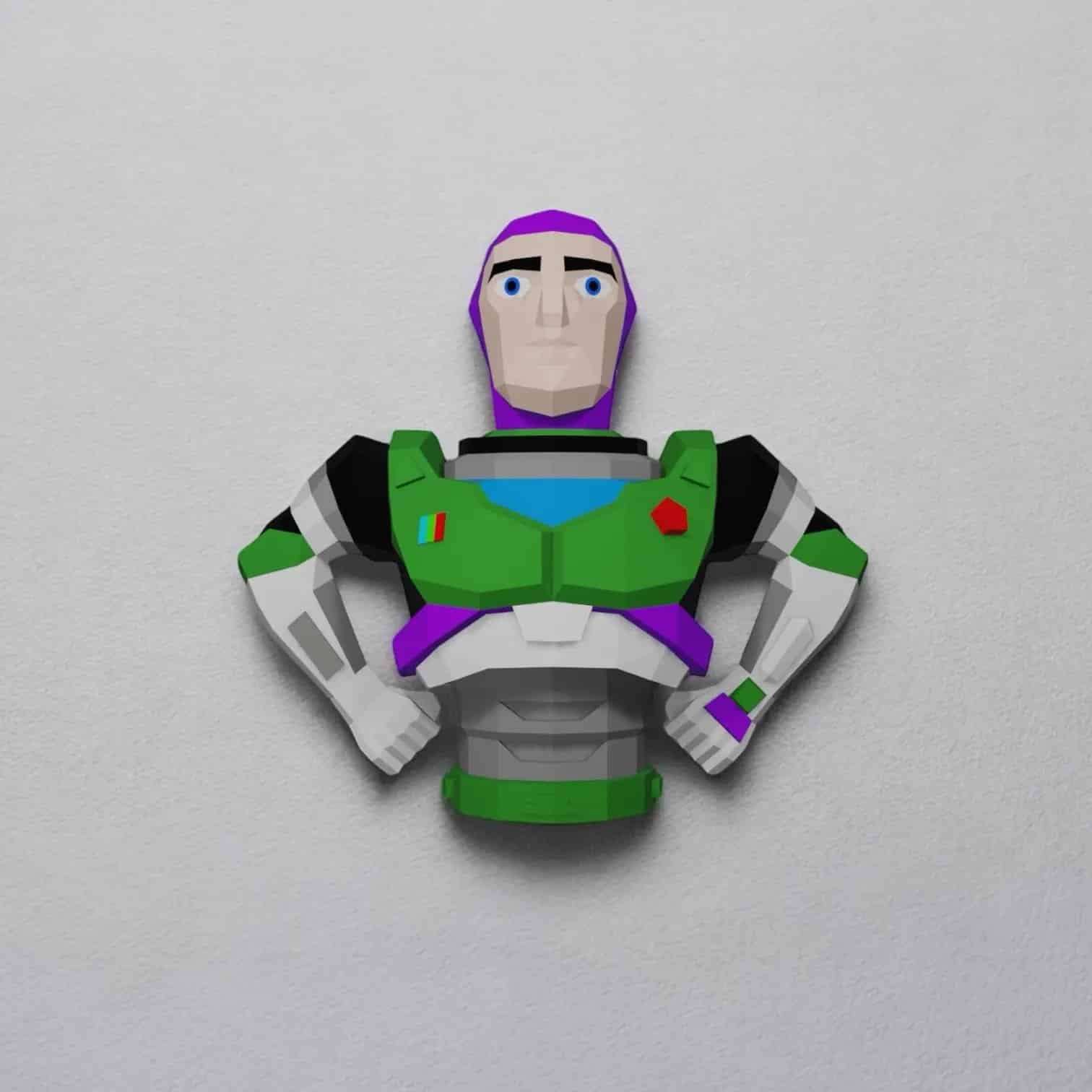 Papercraft Buzz Lightyear in 3D origami
