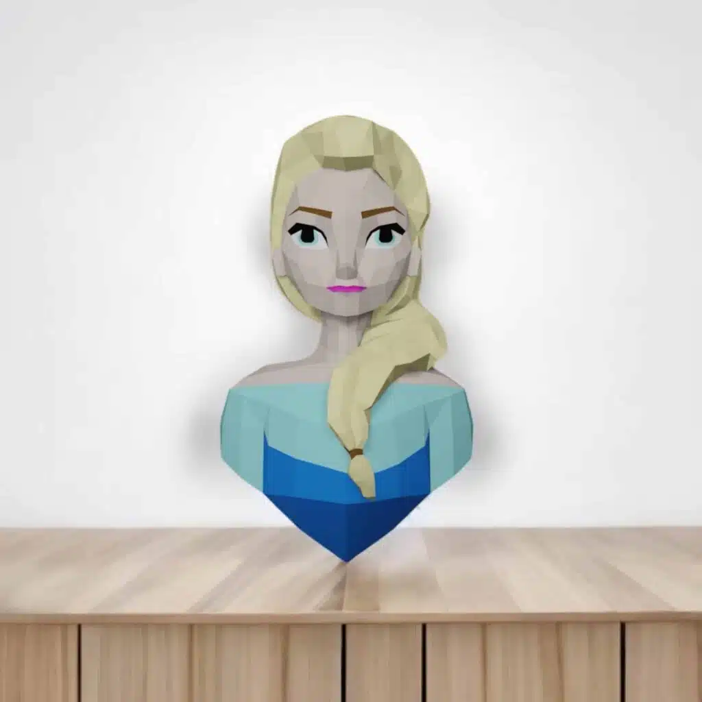 Elsa de Frozen en papercraft 3D