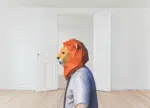 Leeuwenmasker in 3D-papercraft, weergave 6