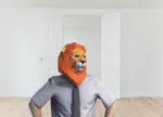 Leeuwenmasker in 3D-papercraft, weergave 5