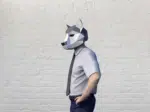 Papercraft maschera di lupo in origami 3D