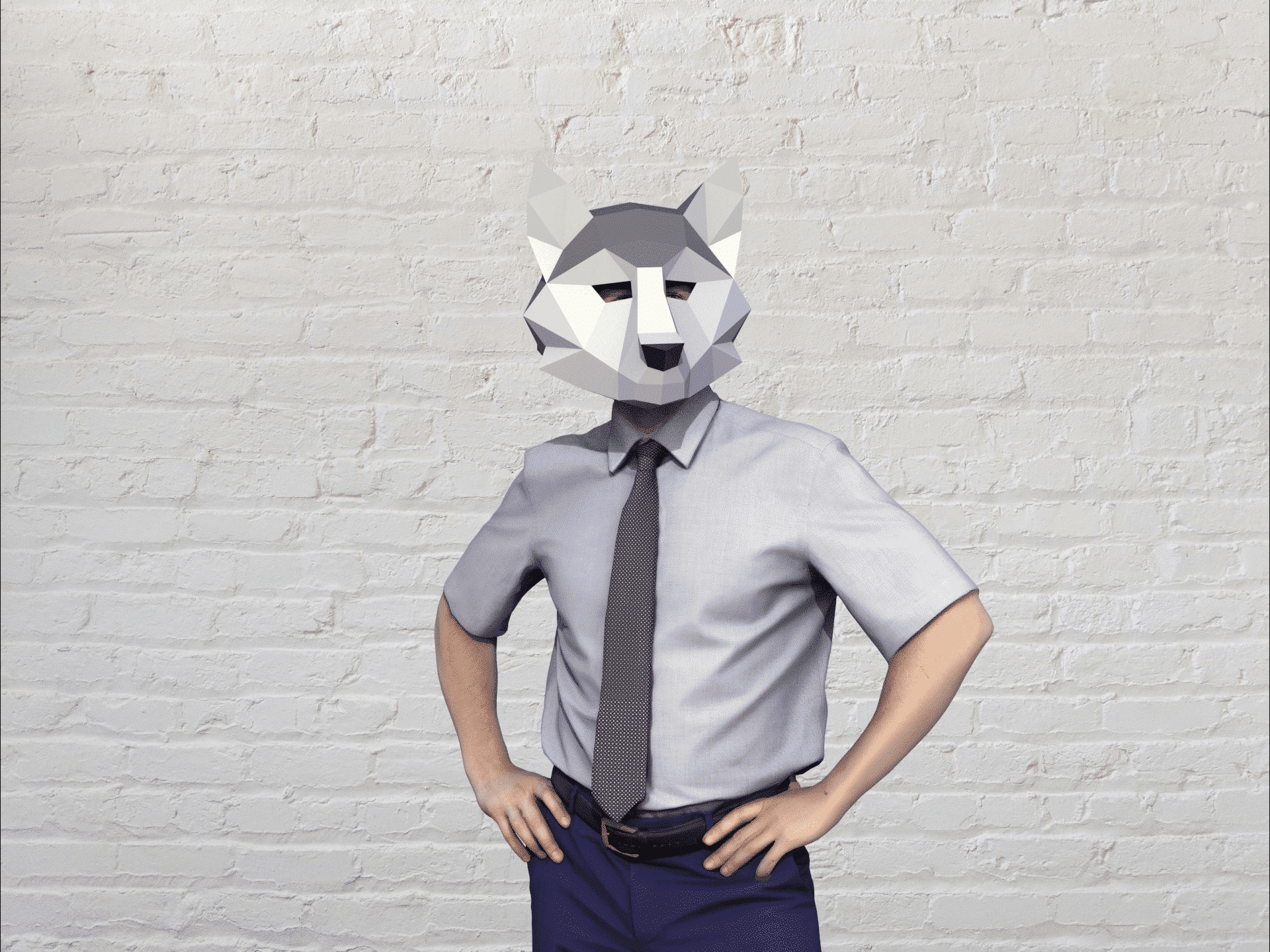 Masque de loup en papercraft 3D Masque de loup en papercraft 3D