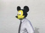 Máscara do Mickey Mouse em papercraft 3D, detalhe