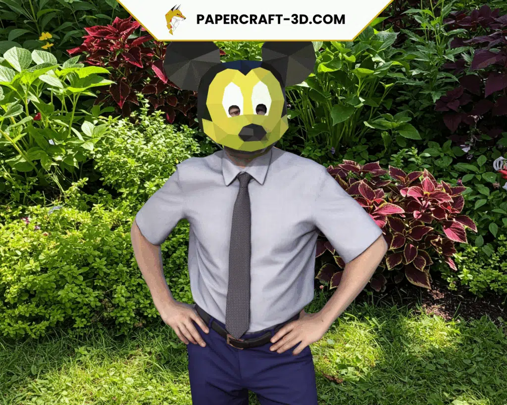 Papercraft máscara de Mickey Mouse en 3D
