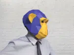 Aapmasker in 3D-papercraft, weergave 4