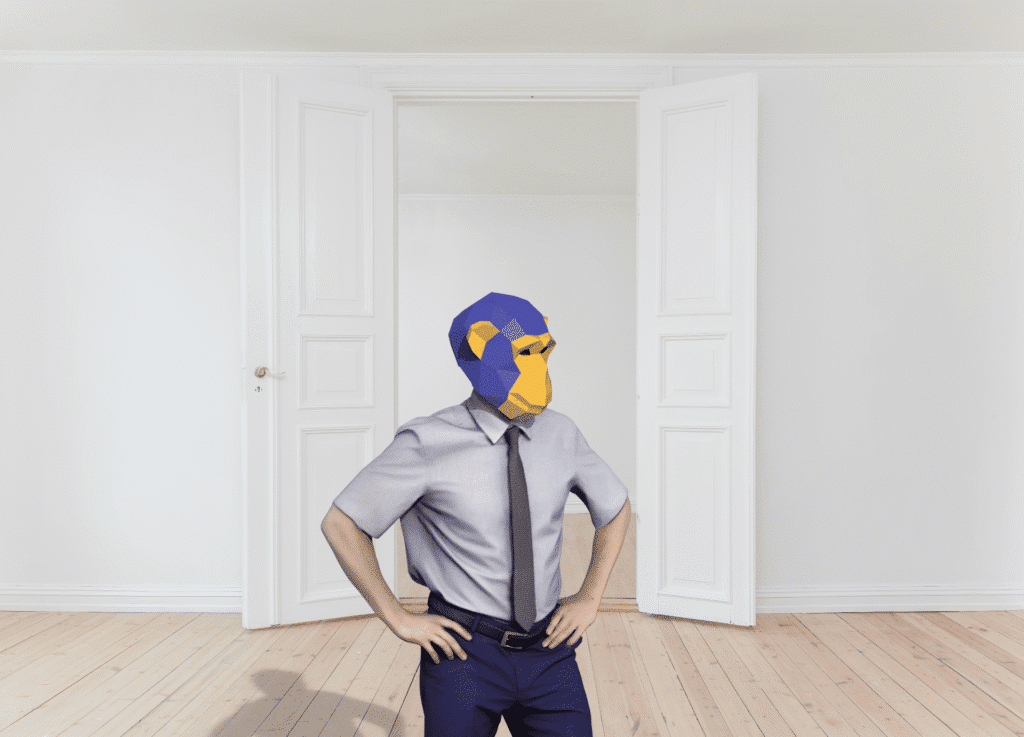 Affenmaske aus 3D-Papercraft