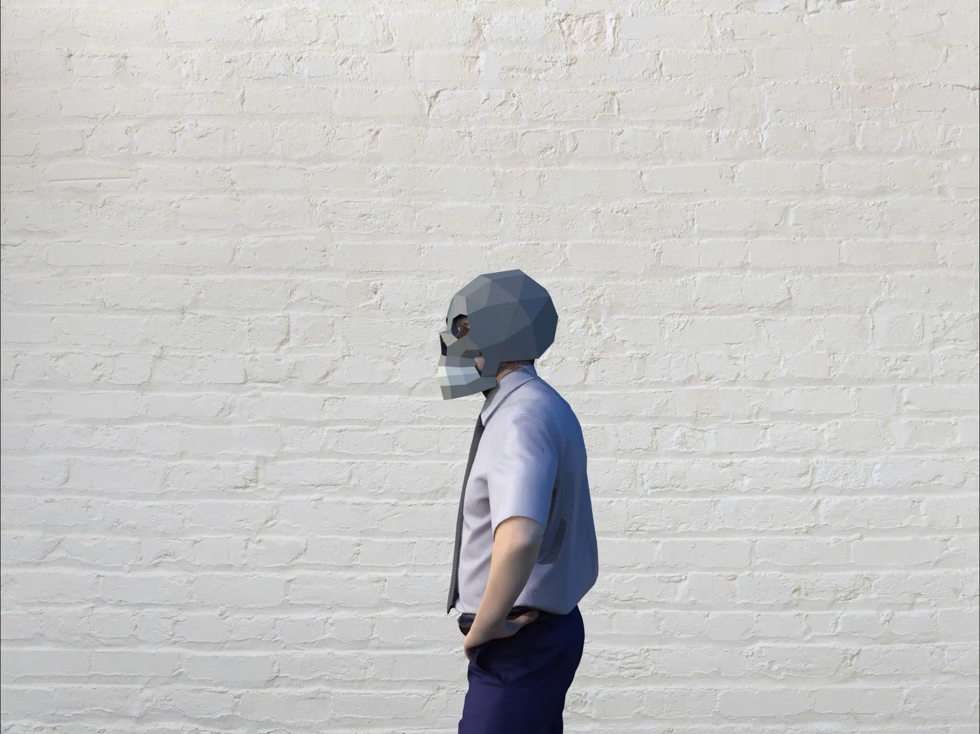 3D Papercraft Skeleton Mask, view 2