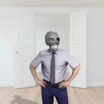 Papercraft de calavera en origami 3D