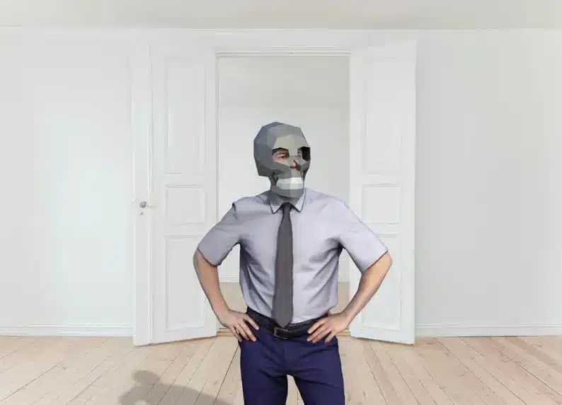 3D Papercraft Skeleton Mask