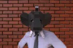 Masque d'éléphant en papercraft 3D