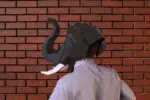 Masque d'éléphant en papercraft 3D