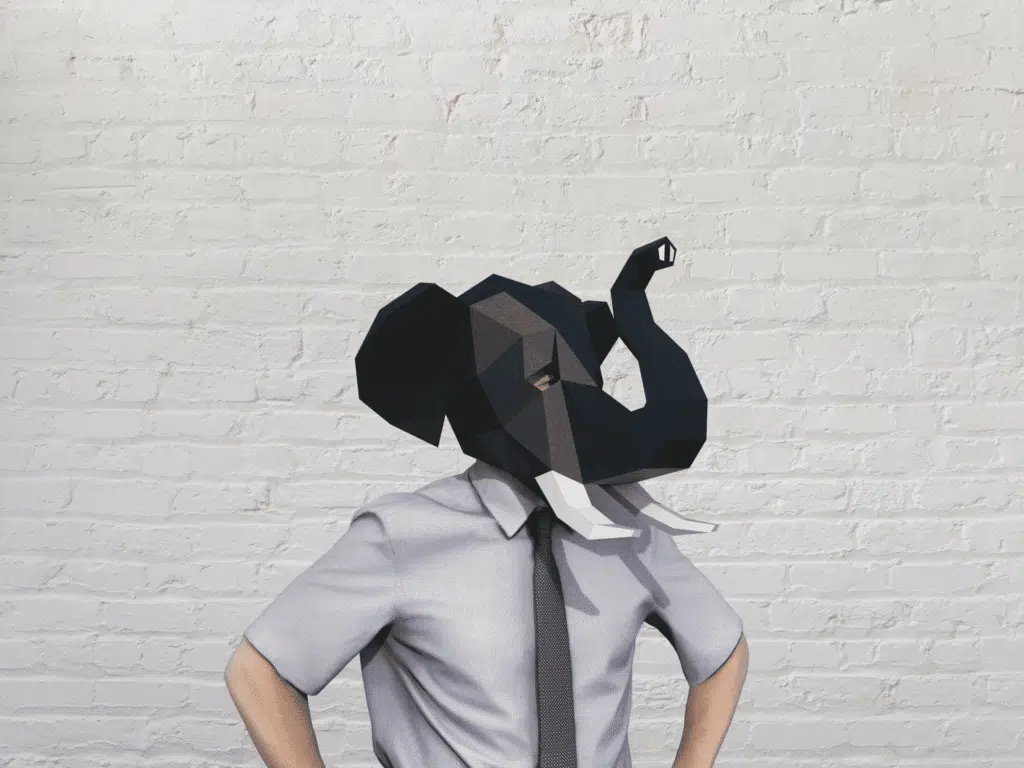 Masque d'éléphant en papercraft 3D