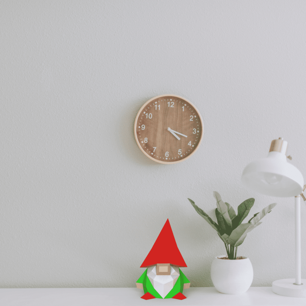 Papercraft garden gnome in 3D origami