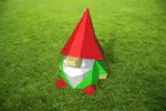 Klein kabouterpapercraft 3D, weergave 5