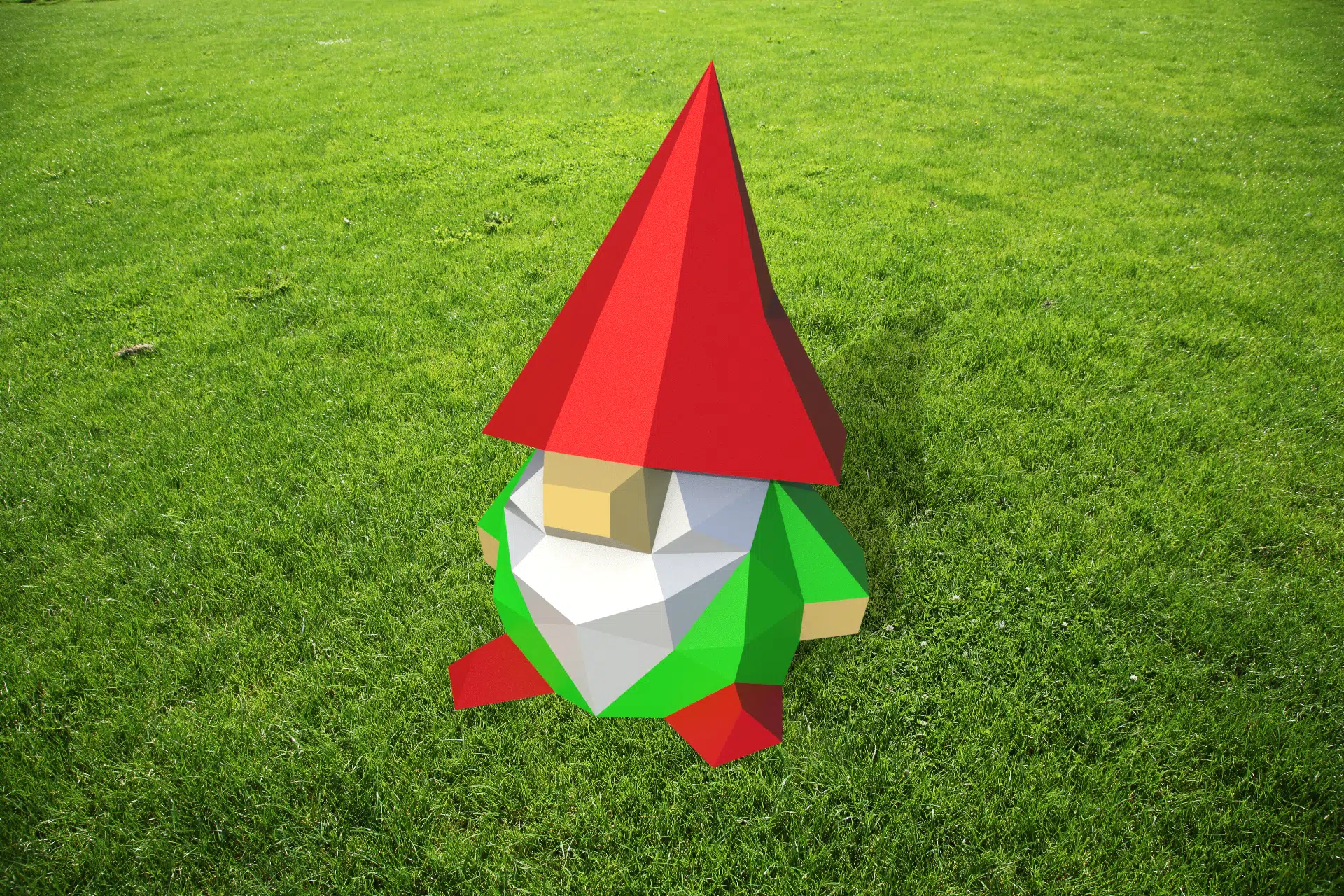 Klein kabouterpapercraft 3D, weergave 5