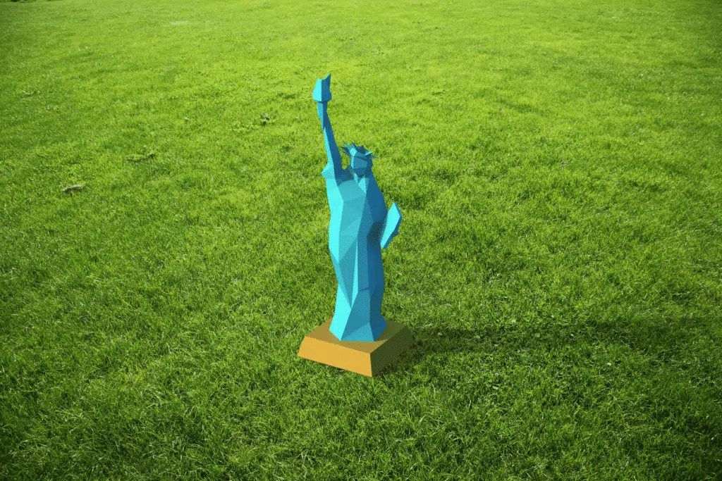 Papercraft Vrijheidsbeeld, weergave 3