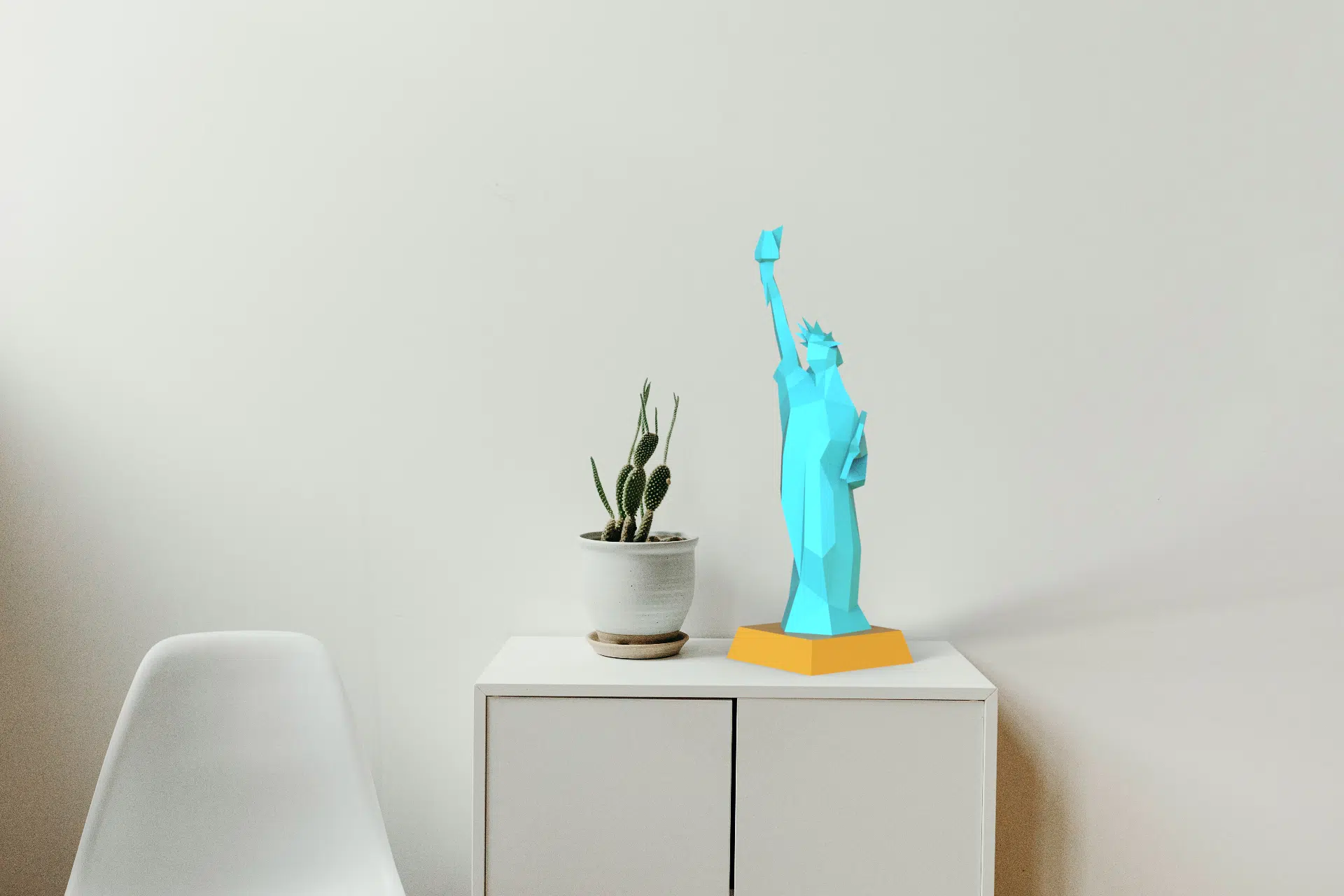 Papercraft Vrijheidsbeeld, weergave 4