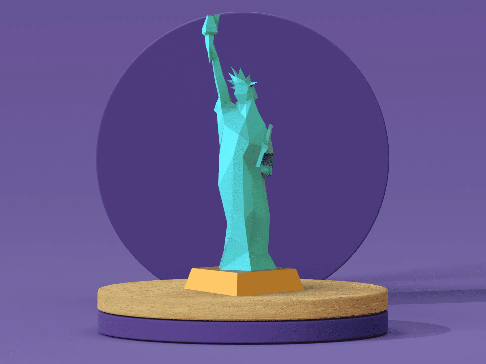 Papercraft Vrijheidsbeeld, weergave 5