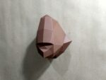 Papercraft gorilla head in 3D origami