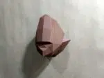 Mini-trofee gorillakop in papercraft 3D voor kinderen, weergave 4