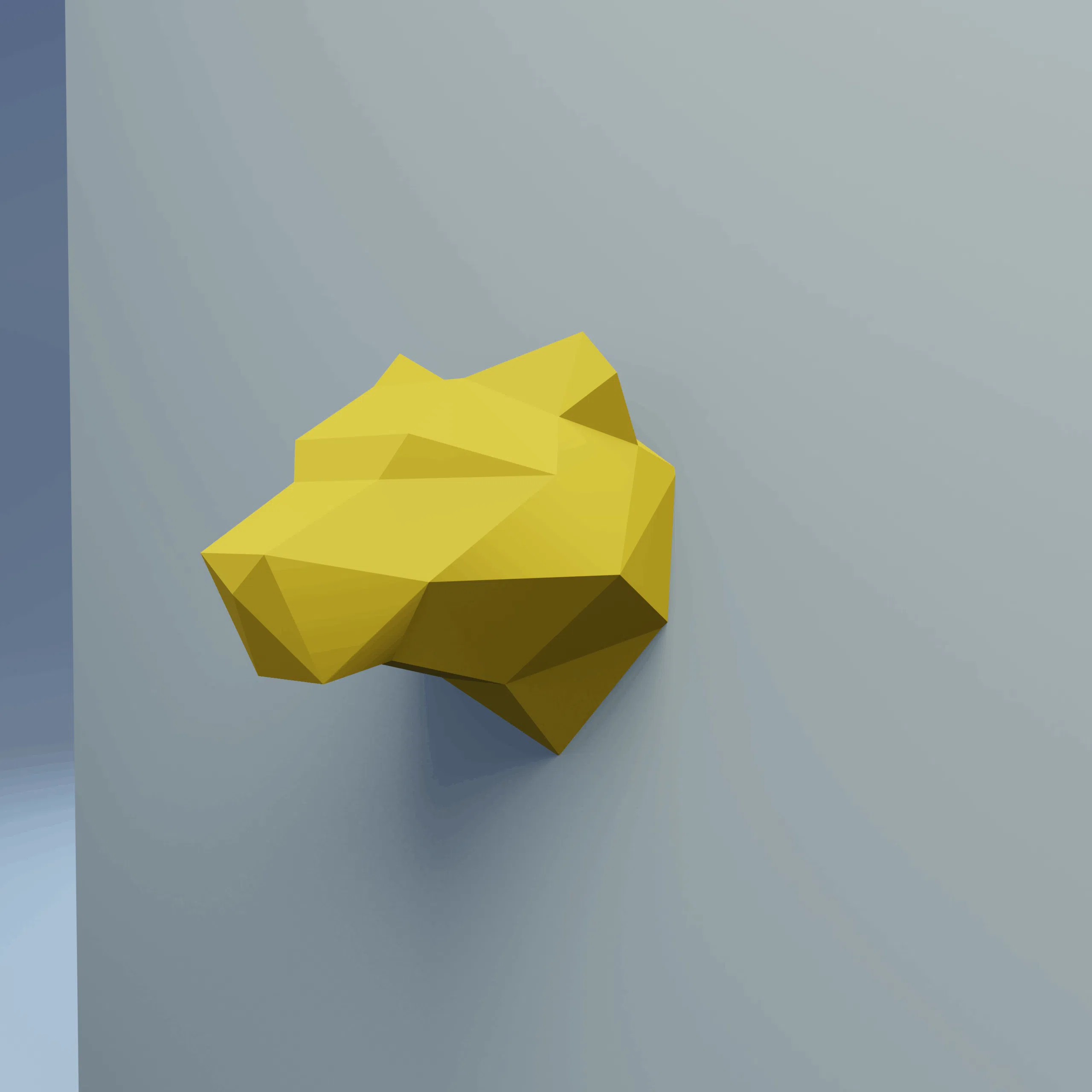 Papercraft puma head in 3D origami