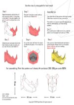 Petit trophée tête de rhinocéros en papercraft 3D – modèle enfant