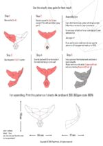 Papercraft dolphin tail in 3D origami