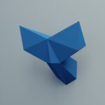 Petit trophée queue de baleine en papercraft 3D pour enfants