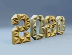 Chiffre 0 en papercraft 3D - patron PDF à imprimer pour déco d’anniversaire et projets créatifs