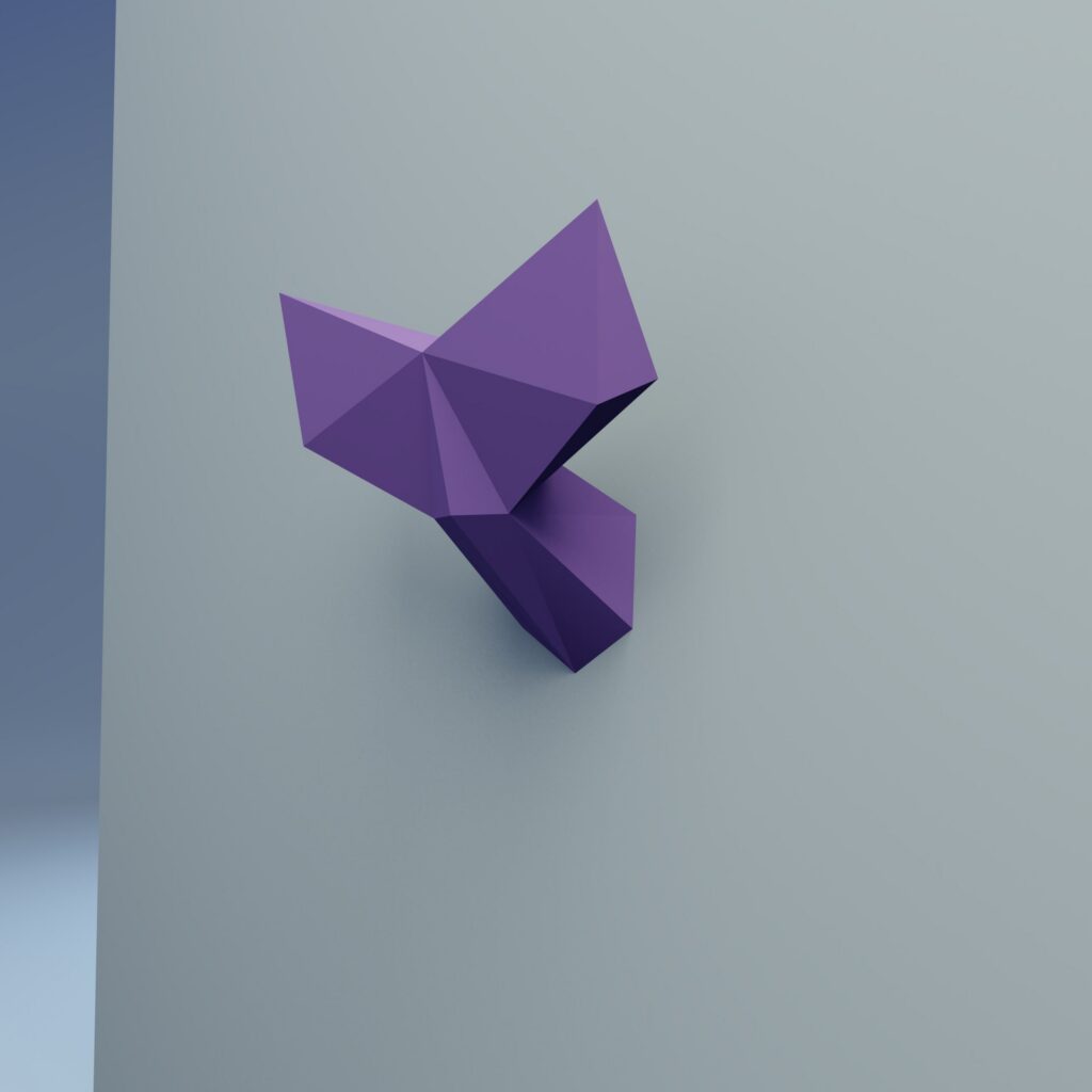 Piccolo trofeo coda di balena in papercraft 3D per bambini