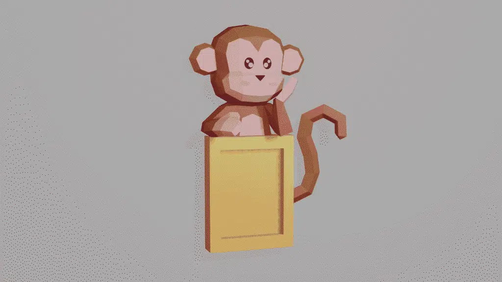 3D Papercraft Monkey Photo Frame
