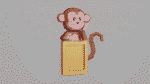 3D Papercraft Monkey Photo Frame