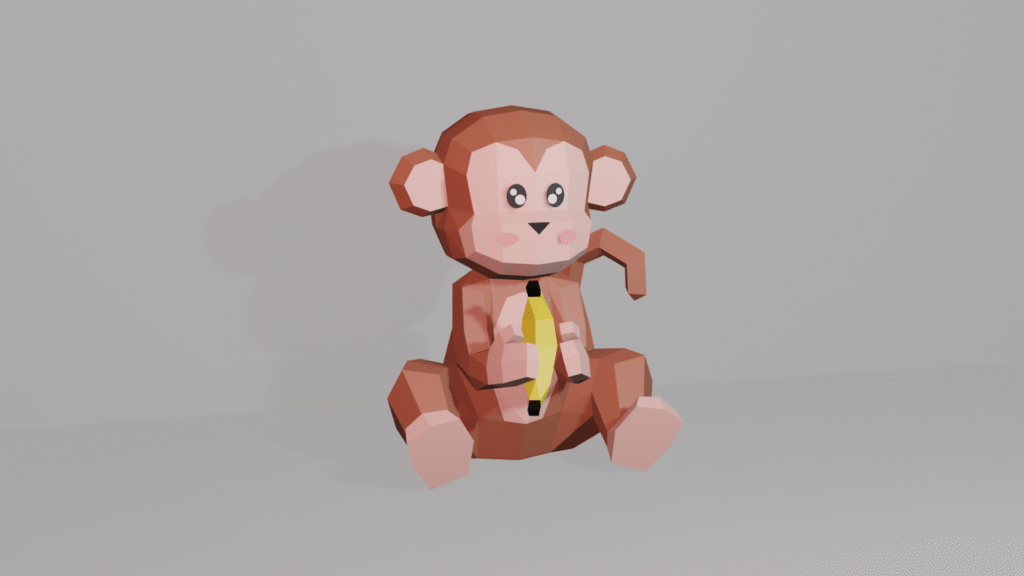 Singe en papercraft 3D