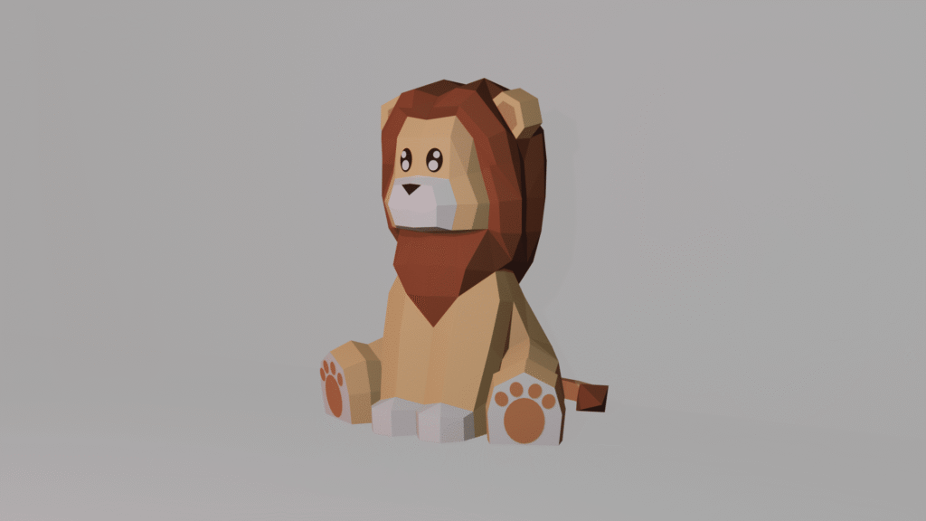 3D Papercraft Lion