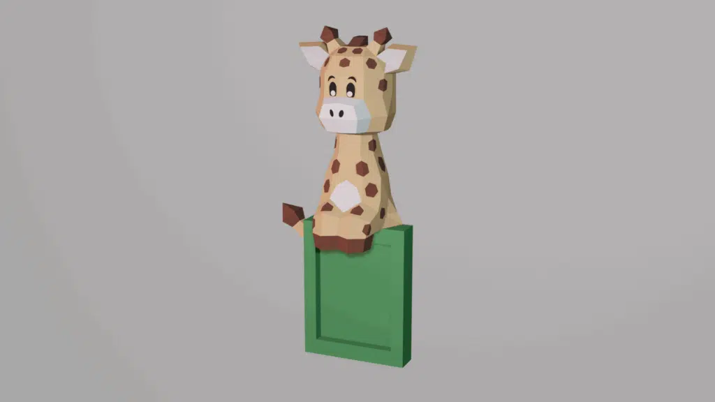 Marco de fotos jirafa en papercraft 3D