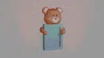 Porta-retrato de ursinho em papercraft 3D