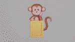 3D Papercraft Monkey Photo Frame