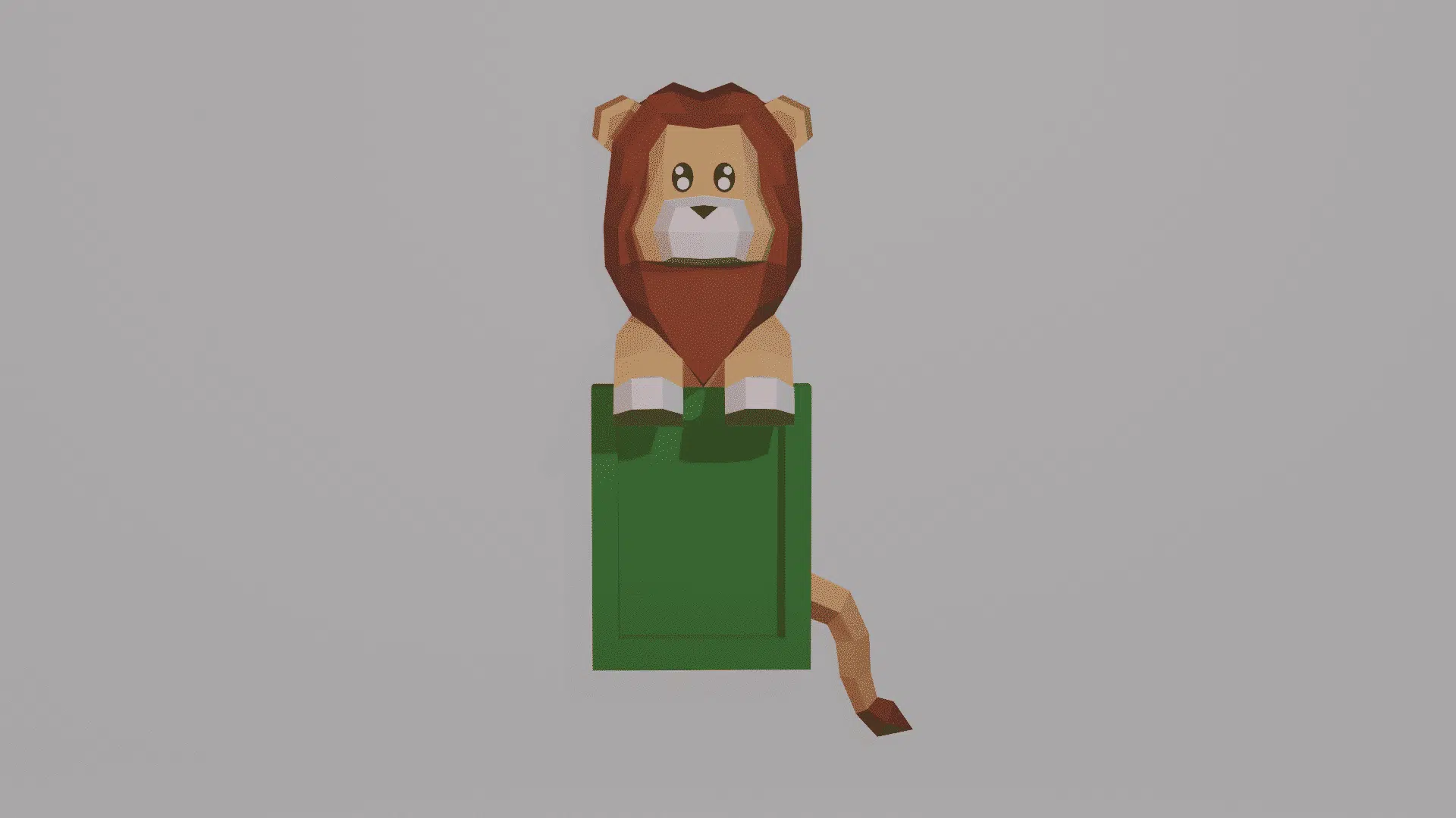 Lijst met leeuw papercraft 3D, weergave 4