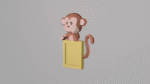 3D Papercraft Monkey Photo Frame