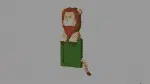 Lijst met leeuw papercraft 3D, weergave 5